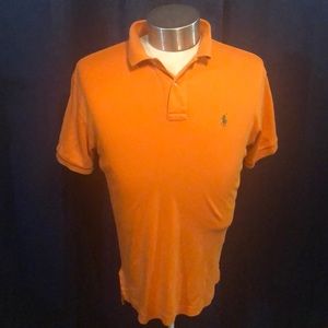 Orange with green Polo size small